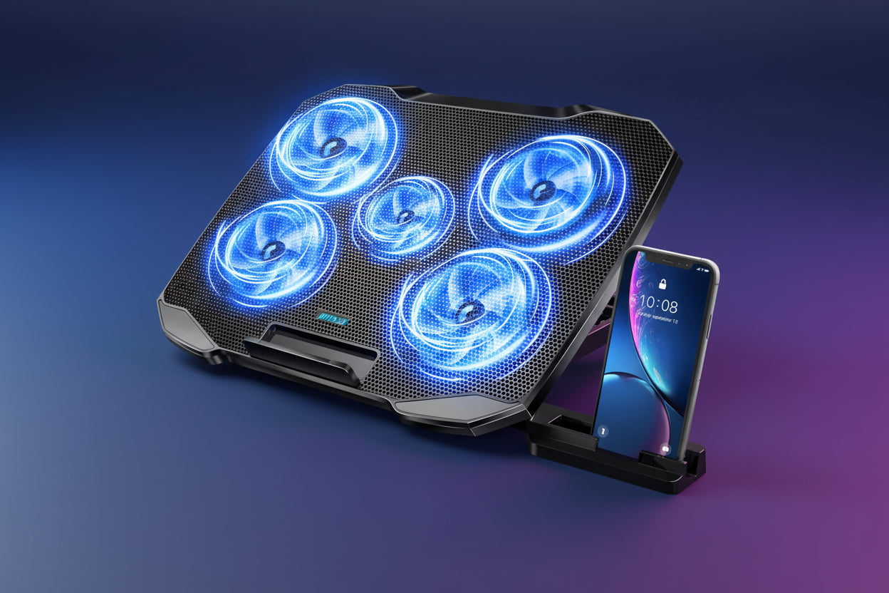 AnphraTek ProChill 5-Fan Laptop Cooling Stand (12–15.6”)