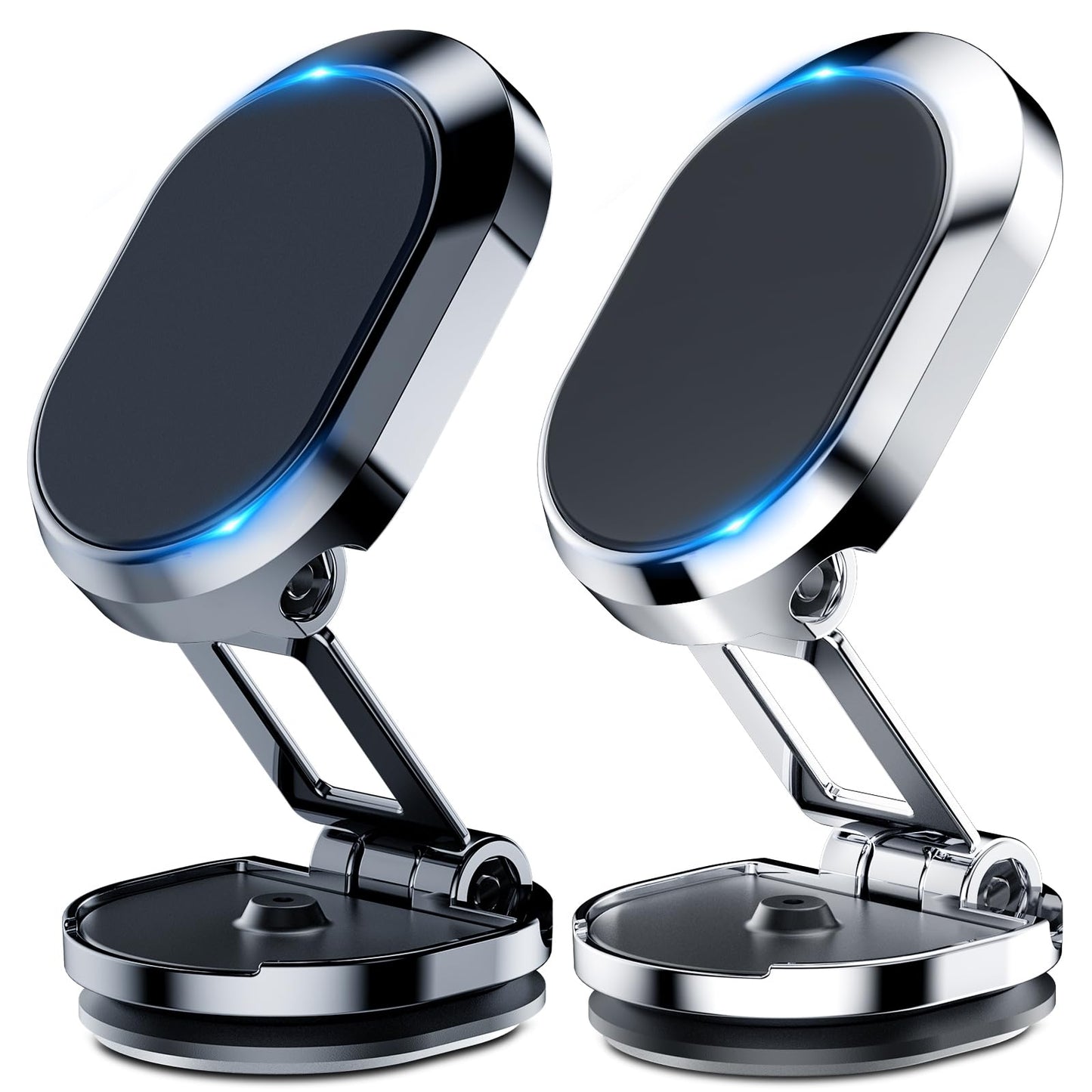 AnphraTek Foldable Magnetic Car Phone Holder - Dual Pack, Alloy Design