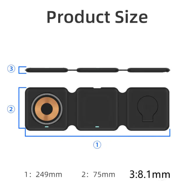 Magnetic Tri Sleek Wireless Charger