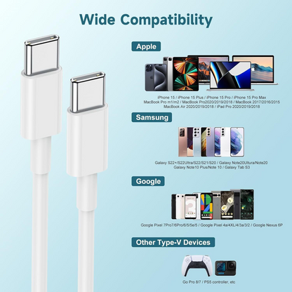 AnphraTek 3-Pack 6FT Type-C Rapid Charging Cables