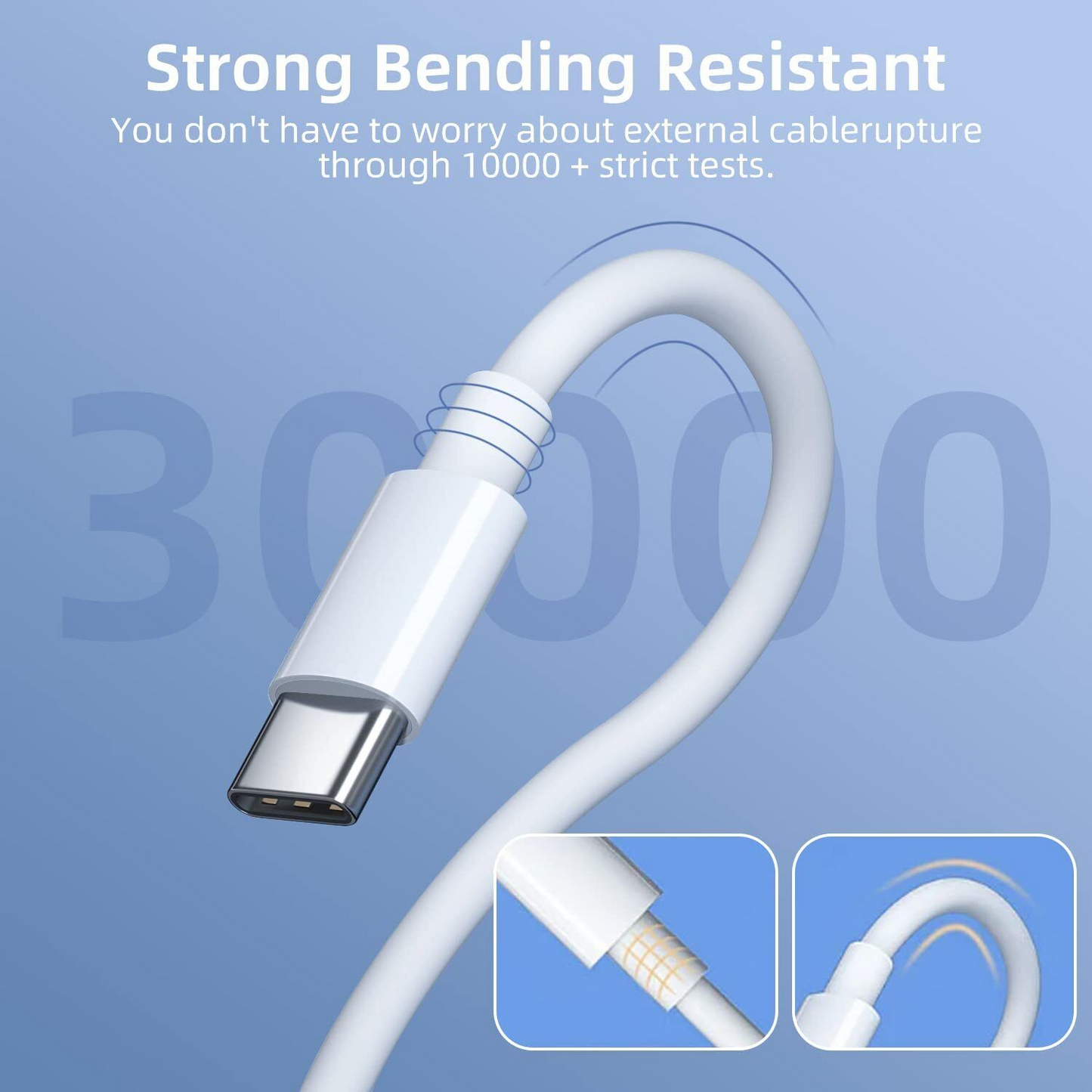 AnphraTek 3-Pack 6FT Type-C Rapid Charging Cables