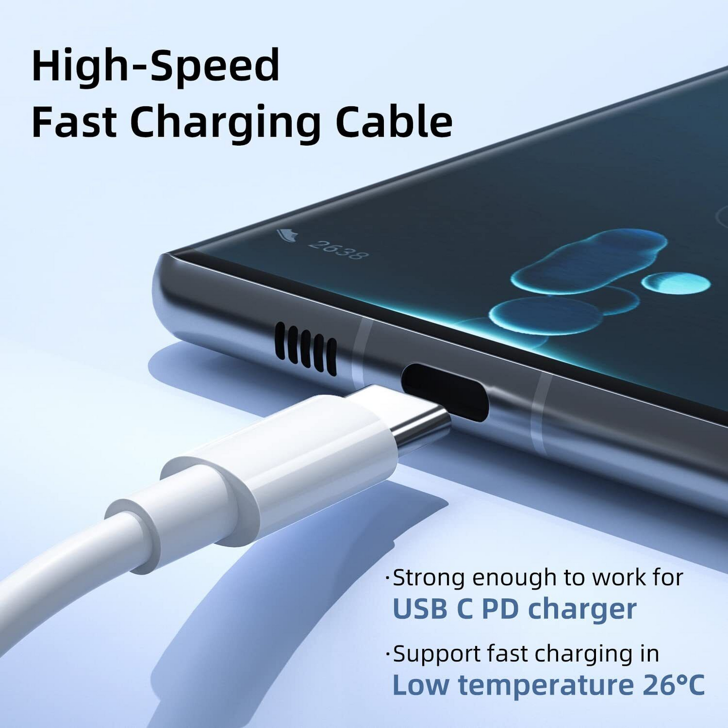 AnphraTek 3-Pack 6FT Type-C Rapid Charging Cables