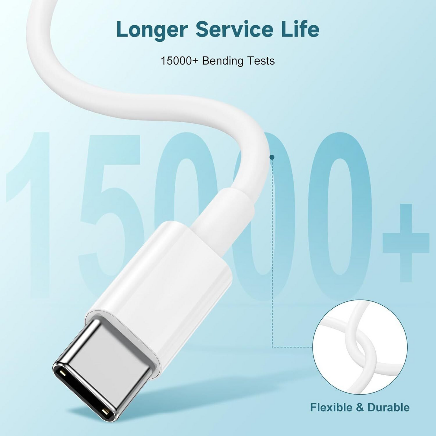 AnphraTek 3-Pack 6FT Type-C Rapid Charging Cables