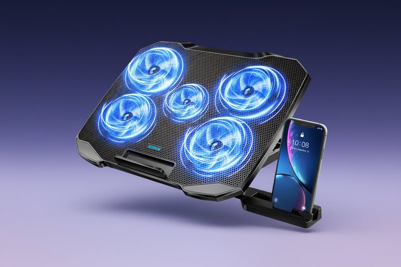 AnphraTek ProChill 5-Fan Laptop Cooling Stand (12–15.6”)